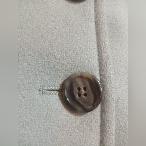 Womens J. Crew Wool Blend Double Breasted Peacoat Sz. XS Dusty Blue EUC - Picture 6 of 8